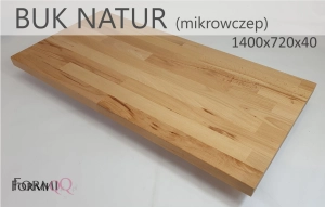 Blat do biurka drewno buk natur 1400x720x40
