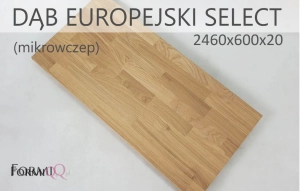 Płyta dąb europejski select mikrowczep 2400x600x20 - 10 szt.