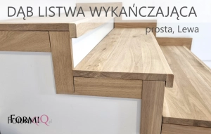 Listwa wykończeniowa dębowa przyschodowa lewostronna