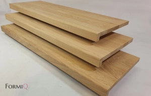 Spocznik / podest nakładka dąb europejski select dł (1400-2200)x60x20mm
