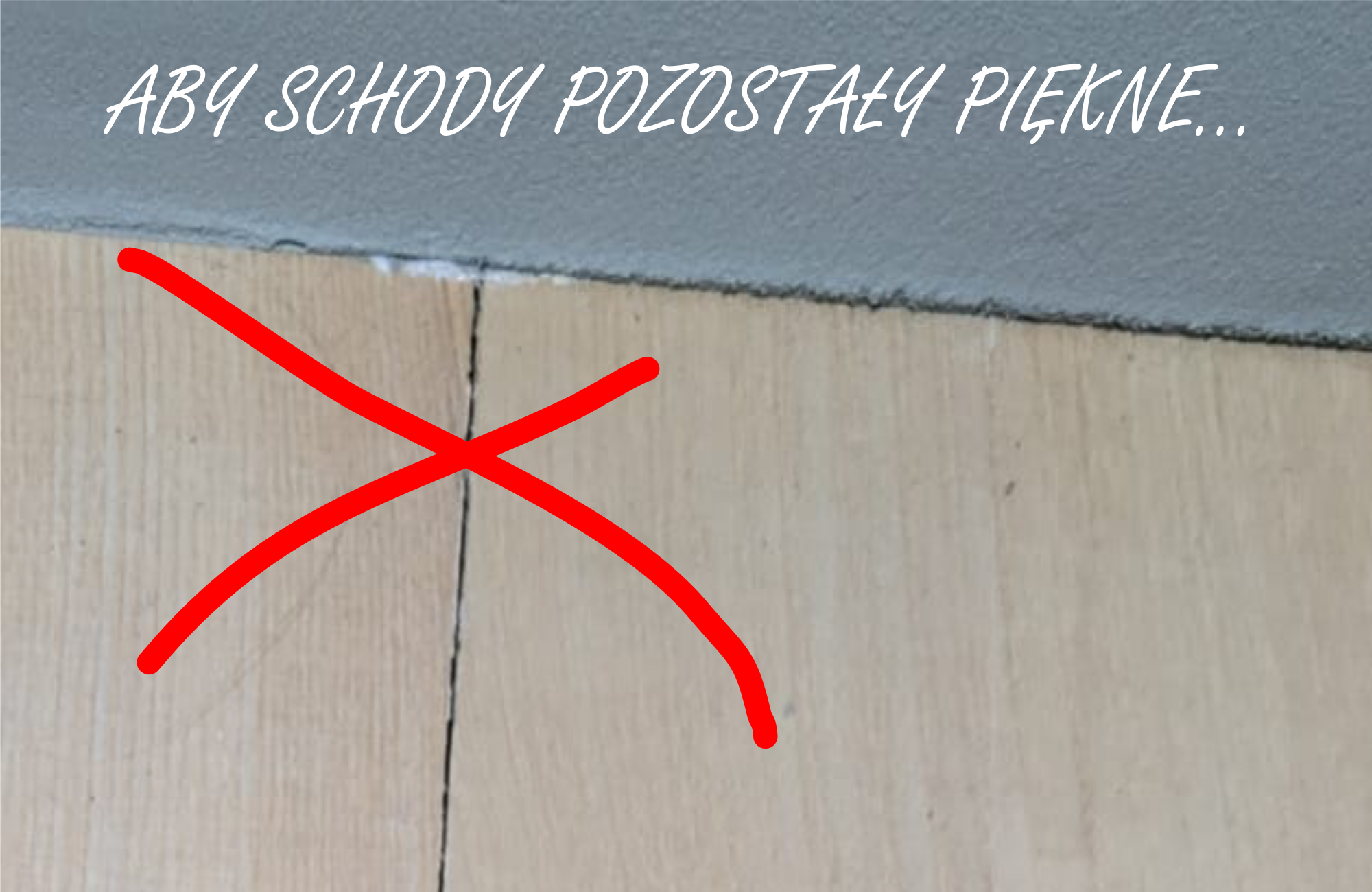 PRZED montażem schodów na beton.